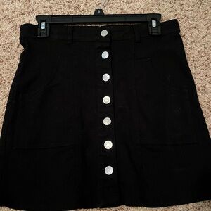 EUC Alter’d state Black Button-Front Women's Denim Skirt. Sz medium